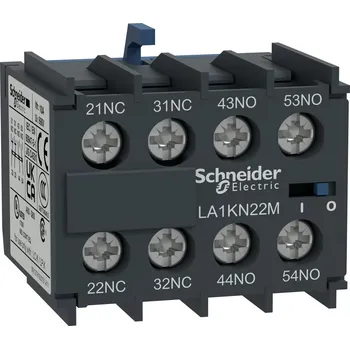 Stykač Schneider Electric LA1KN31M Pomocný blok kontaktu, TeSys K, 3 Z + 1 V, přední montáž, šroubové svorky, EN 500012