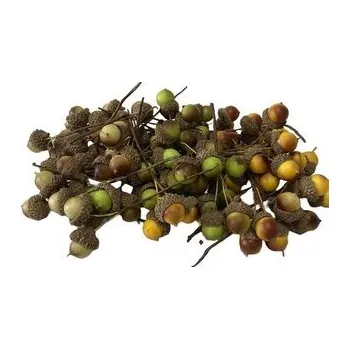 dekorace ŽALUDY 36větviček se 3žaludy, 4,5x3cm, v.10cm, plast