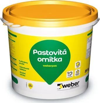 Omítka Weber Saint-Gobain Weberpas extraClean pastovitá omítka 1,5 mm 25 kg