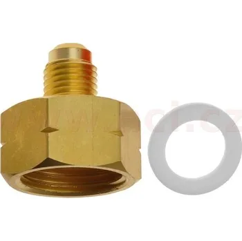 Auto-moto redukce na láhev R134a 1/4" SAE (6.35 mm) x 21,8-14UNF