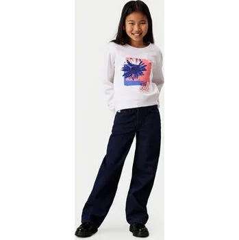 Pánská mikina Calvin Klein Jeans Mikina Flower Graphic IG0IG02635 Bílá Regular Fit 10Y