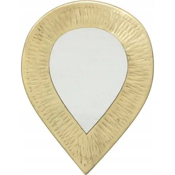 Zrcadlo ZRCADLO DEKORATIVNÍ zlatý rám tvar KAPKA 18x18