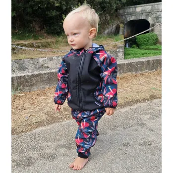 Dívčí bunda Yháček Softshellová bunda Yháček, zimní, Šneci a houbičky Velikost: 128