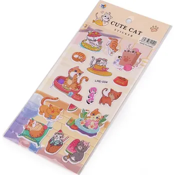 samolepka Samolepky plastické - zvířátka, kočky, kosmonauti, dinosauři - 3 viz foto kočka