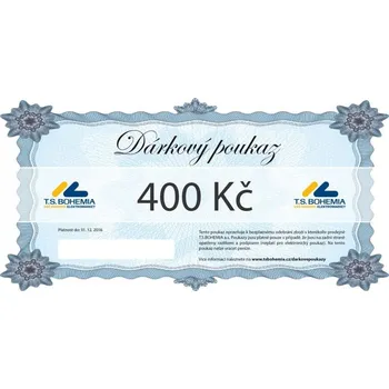 Dárkový potravinový koš Dárkový poukaz T.S.BOHEMIA 400 Kč TSB0400 Jedná se o elektronickou poukázku!
