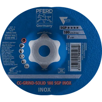Brusný kotouč Pferd 64189180 | Brusný kotouč 180 mm, CC-GRIND-SOLID SGP INOX VICTOGRAIN