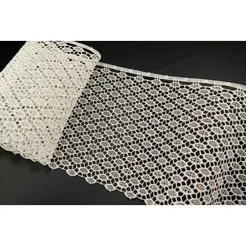 Vzdušná krajka - smetanová - šířka 17 cm