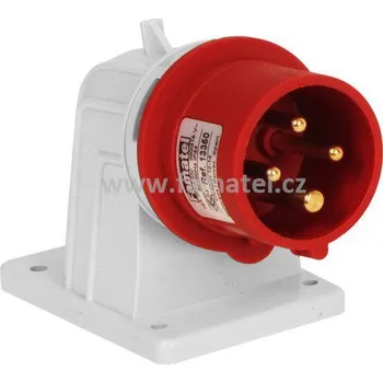 Elektrická zásuvka Famatel 13350 Přívodka vestavná IP44/400V/16A/4P 6h, úhel 90° - SpeedPRO