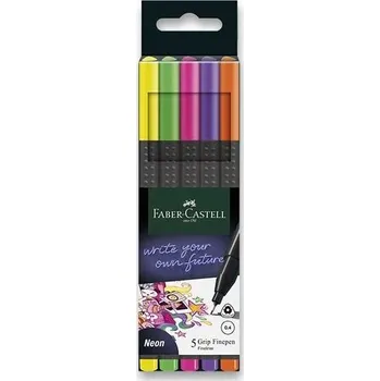 Kresba Fineliner Faber-Castell Grip - 5 barev, neon