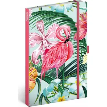 Blok Notes - Plameňáci linkovaný, 13 × 21 cm