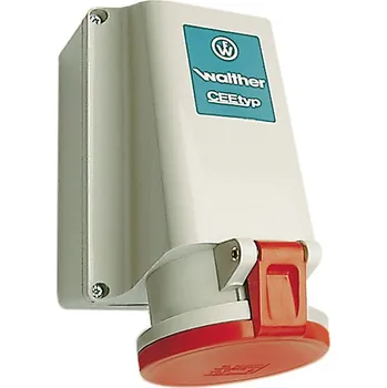 Elektrická zásuvka WALTHER 161 Nástěnná zásuvka 63A 5P 400V 6h IP44