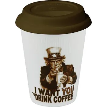 Drink Coffee - hrnek se silikonovým víčkem