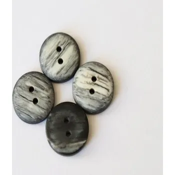 Knoflík Knoflík šedý melír 20585 - Šedá, 18mm