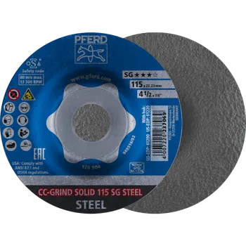Brusný kotouč Pferd 64185115 | Brusný kotouč 115 mm, CC-GRIND-SOLID SG STEEL