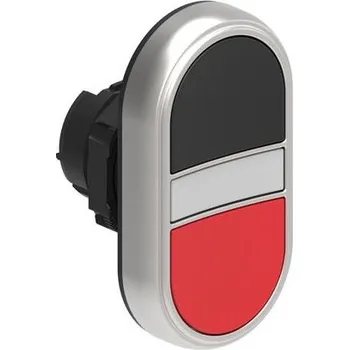 RC model auta LOVATO Electric LPCBL7112 Dvoutlačítková plastová hlavice černá/červená bez symbolů lícující prosvětlený střed