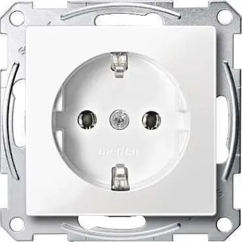 vypínač a zásuvka Schneider Electric MTN2301-0319 Merten - Zásuvka 250V/16A SCHUKO, bezšroubová, System M, Polar