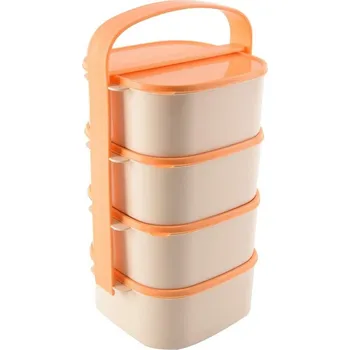 Jídlonosič Orion Plastový jídlonosič Almi 4 x 1,15 l, mix barev