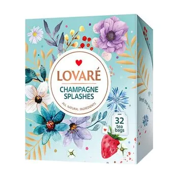 Čaj LOVARÉ Champagne Splashes 64g (32 sáčků, černý a zelený čaj)