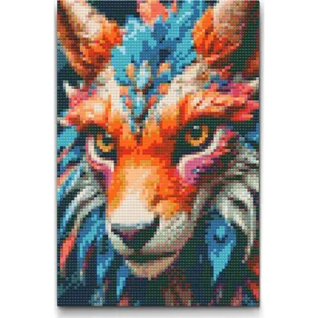 Diamantové malování Diamantové malování - Kouzelná liška z lesa Velikost: 20x30cm, Rámování: Pouze srolované plátno, Diamanty: Čtvercové