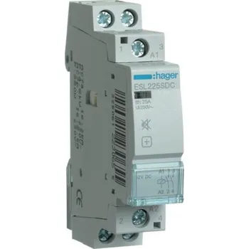 Stykač Hager ESL225SDC Stykač se sníž. hlučností 25A, 2S, 12V DC