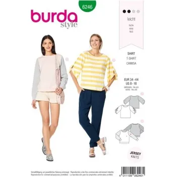 Volný čas Střih na tričko a mikinu Burda 6246 -