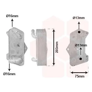 Motor automobilu Chladič oleje, automatická převodovka VAN WEZEL 03003435