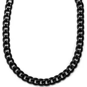 Řetízek 18mm černý ocelový řetízek - Lucleon