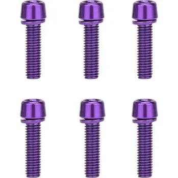 ZTTO Šrouby představce jízdního kola M5 x 18 mm 6ks fialová