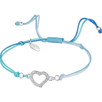 Náramek Náramek s prvky ze stříbra a zirkony s efektem Tie Dye - Srdce - AP538-9124