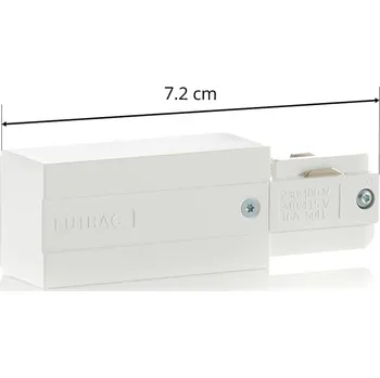 Lampička Eutrac 3fázový přívodní zemnič vpravo, bílý bílá