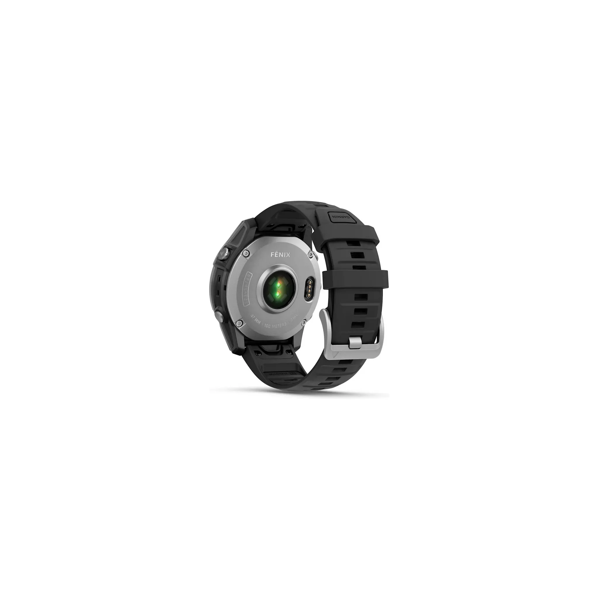Fotografie 11 - Chytré hodinky Garmin fēnix E 47 mm Stainless Steel Black Silicone Band