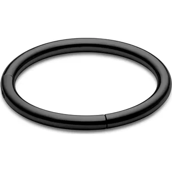Piercing 7mm černý piercing segment kroužek z titanu - Lucleon