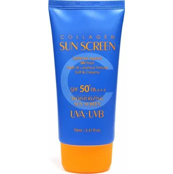 Přípravek na opalování 3W CLINIC COLLAGEN SUN SCREEN SPF50+ PA+++, 70 ml - Kolagenový hydratační opalovací krém