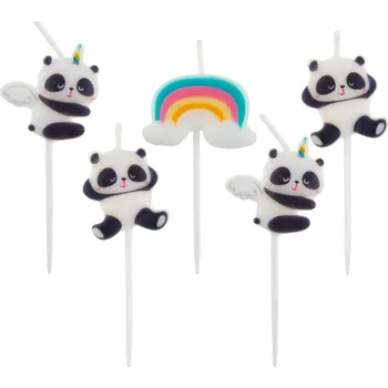 Dortová svíčka GoDan Dortové svíčky Panda 5ks