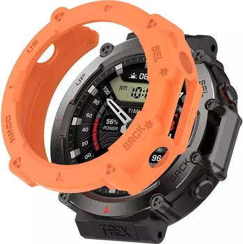 Příslušenství k chytrým hodinkám Silikonový rámeček pro Amazfit T-Rex Ultra - Oranžový
