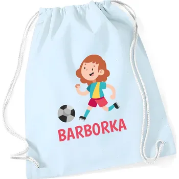 Sportovní vak TRK Vak na záda s vlastním jménem - FOTBALISTKA Barva: Modrá