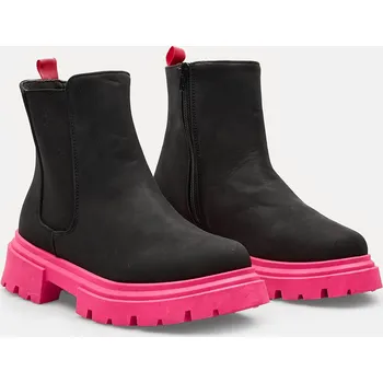 Dívčí polobotky GATE Kotníkové kozačky s barevnou podrážkou 29 824-0149/89