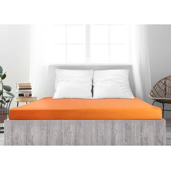 Prostěradlo B.E.S. - Petrovice, s.r.o. Prostěradlo Froté PERFECT - Sytá oranžová Rozměr: 120 x 200