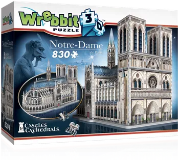 3D puzzle Wrebbit Katedrála Notre-Dame 830 dílků