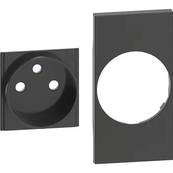 Elektrická zásuvka LIVING NOW KRYTKA ZÁSUVKY 2P+T 2 MODULY ČERNÁ BTICINO KG55
