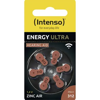 Článková baterie Intenso Baterie do naslouchátek PR41-312 1.45 V 6 ks 148 mAh zinko-vzduchová 7504436