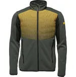 Pánský sportovní svetr LOAP GANDALF XL Tmavě zelená, Žlutá, Černá