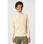 Svetr Wrangler HALF ZIP KNIT ECRU Velikost: XL