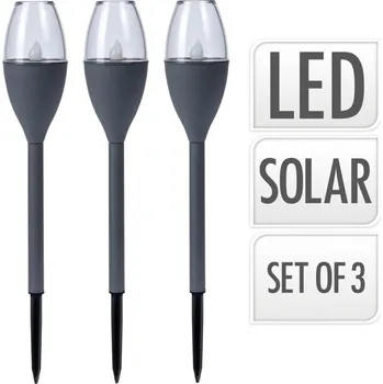 Venkovní osvětlení PROGARDEN Lampa solární zahradní sada 3 ks 38 cm KO-DX9200040