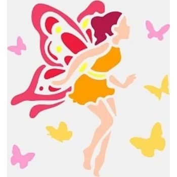 Plastová šablona, KOUZELNÝ - DÍVČÍ VZOR 8, 15x15 cm, 1 kus