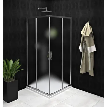 Díl sprchového koutu dvoudílný posuvný - sklo Brick, š. 80&nbsp;cm, v. 190&nbsp;cm (GS2480) Gelco