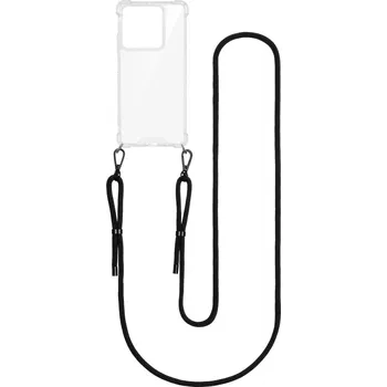 Pouzdro na mobilní telefon TopQ Armor pro Xiaomi Redmi Note 13 5G průhledné/černá šňůrka