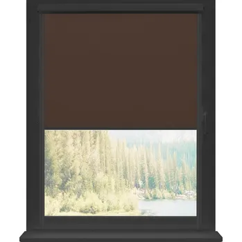 Roleta Dekodum Termoizolační roleta v antracitové kazetě, barva látky Wenge Silver Šířka (cm): 47, Výška (cm): Standardní (do 150 cm), Strana mechanismu: Levá