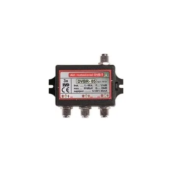 Anténní zesilovač IVO DVBR-05X aktivní rozbočovač 3x výstup"F" 20dB zisk