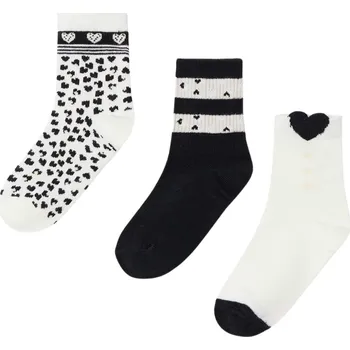 MAYORAL dívčí ponožky 3 ks srdíčka černá EU 23-26, vel. 104 cm